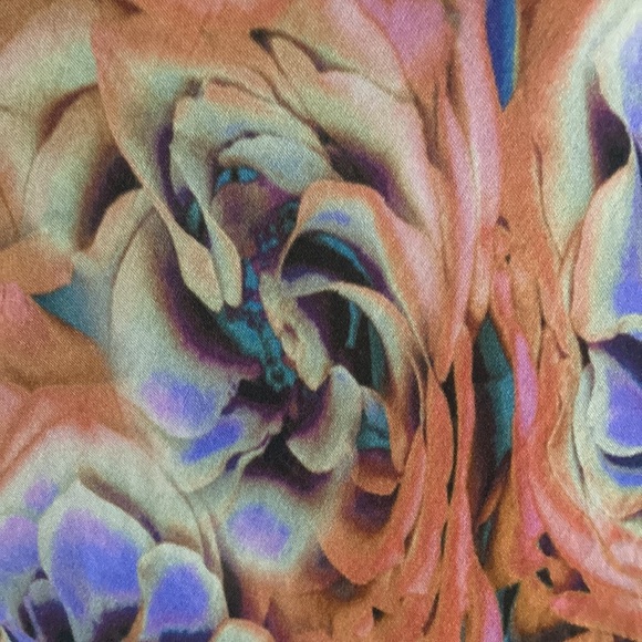 ETRO Y2K vintage rose abstract floral wrap dress, size 40 - Picture 6 of 16